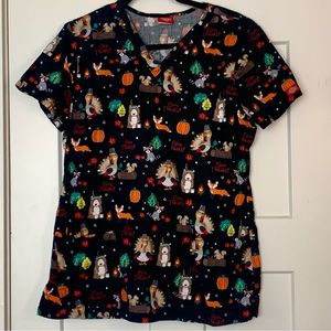 Dickies Thanksgiving Scrub Top || Style: DK704X14 || Size: Medium